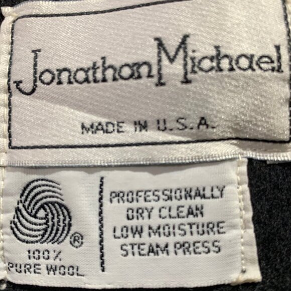 VINTAGE JONATHAN MICHAEL BIG COLLAR DOUBLE BREAST WOOL TRENCH COATS SIZE L - Picture 16 of 16